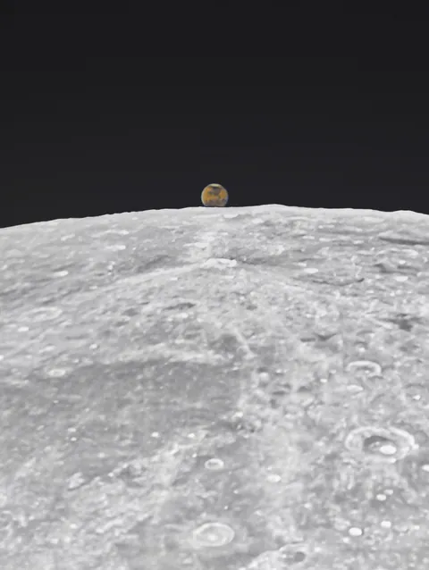 Mars Passed Behind the Full Moon Last Night. Here is my Picture of it with my Telescope.