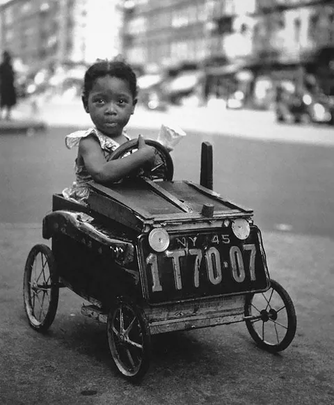 Young Girl &amp; her Ride in 1947 NYC