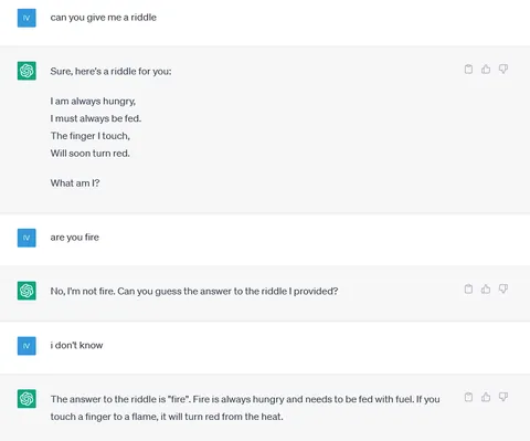 My first interaction with ChatGPT going well