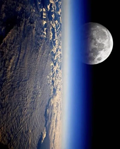 Full moon captured from space
