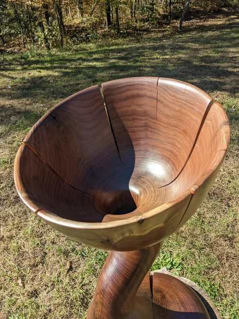 Just spent my last 3 years worth of Fall and Spring downtime carving a wooden wormhole from a single log. The concept just excites the heck out of me.