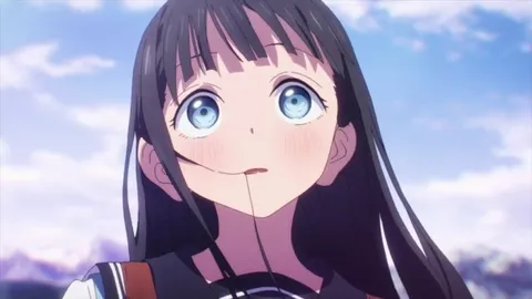 Some good quality hair animation for you all [Akebi's Sailor Uniform]