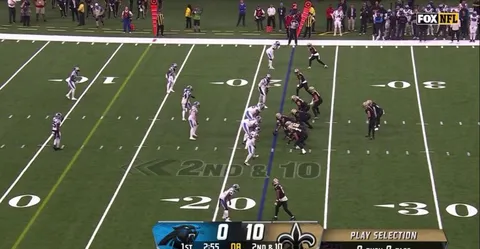 [HIGHLIGHT] Panthers defenders fall like dominoes attempting to tackle Alvin Kamara week 1 