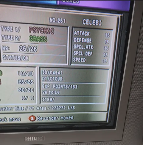 Booted up my old copy of Pokemon Stadium 2 on N64 to find I have 10x genuine CTOUR Celebi from the UK Toys R Us event from 2001