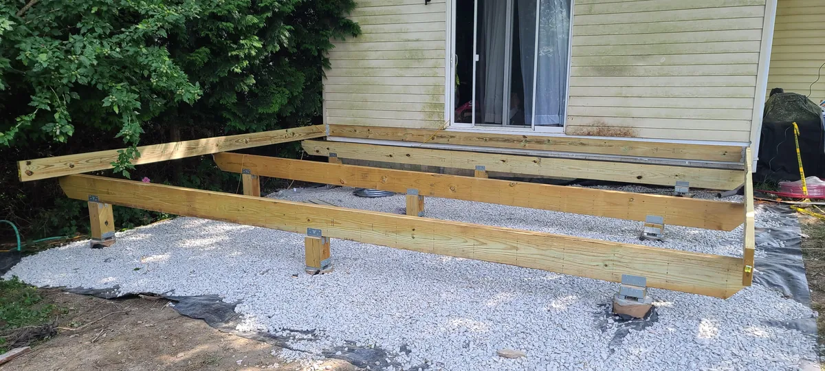 Replaced the deck that was falling apart when I bought the house, and decided to go bigger