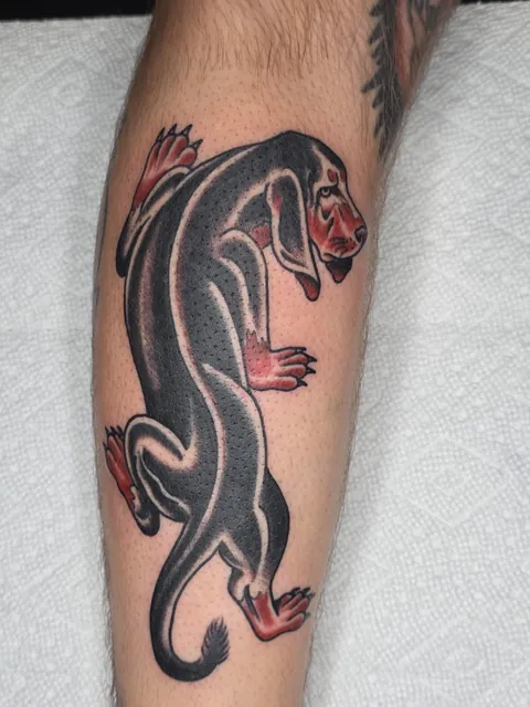 David Belanger, Grand Rapids MI, Meeting House's Tattoo. My Sick Ass Basset!