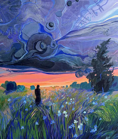 Evening That Knows My Name, Anastasia Trusova, acrylic, 2026