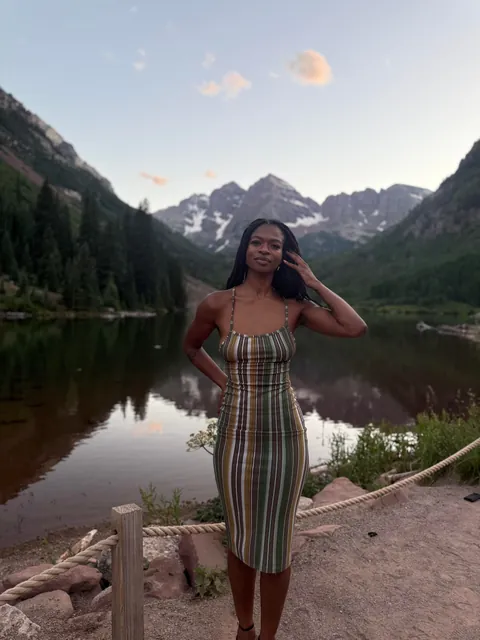 My dress matched the scenery
