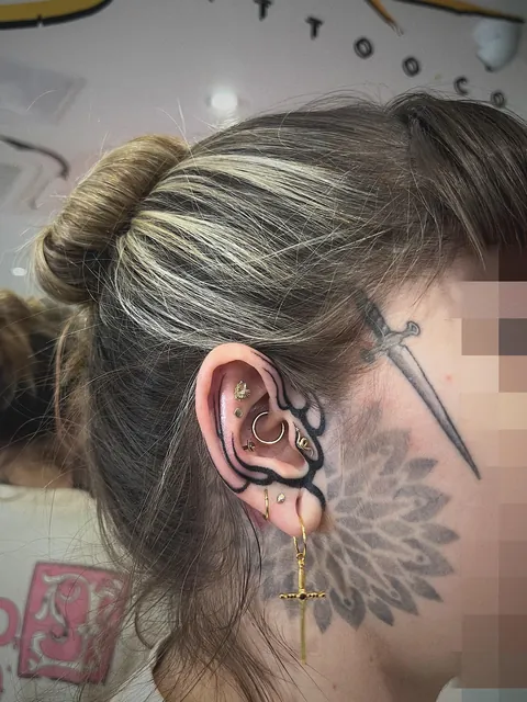 A few facial tattoos i have been trusted with