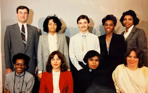 photos from my grandmother's time working at continental bank in chicago in the early 80's