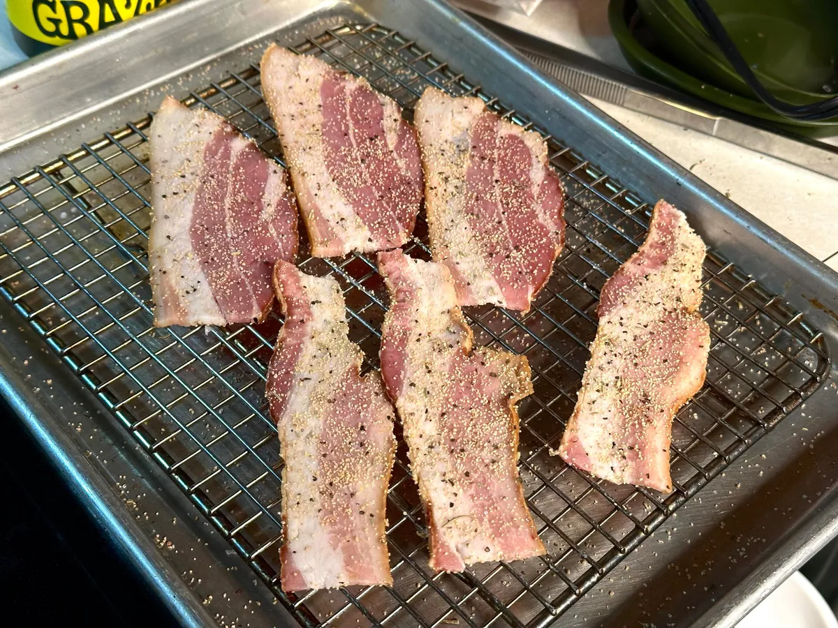 [Homemade] smash burgers with chicken-fried bacon