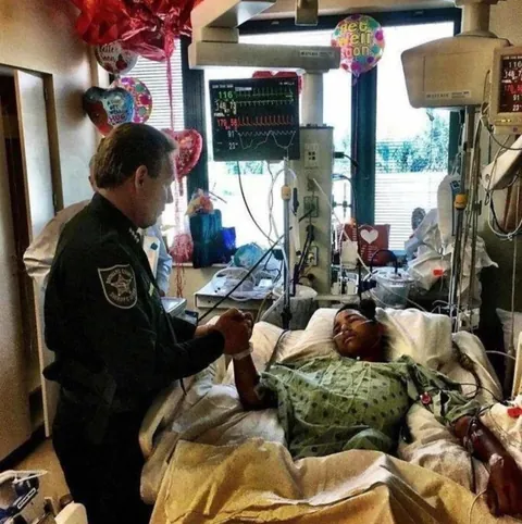 Anthony Borges who used his body to hold his class door shut from a gunman, protecting his 20 classmates whilst being shot through the door five times. Fortunately he survived and has made a complete recovery.