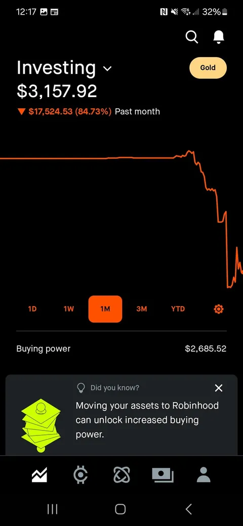 Lost life savings, dad so mad he threatened to come to my school.