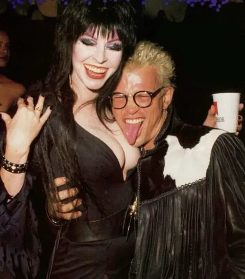 Billy idol and Elvira 1989