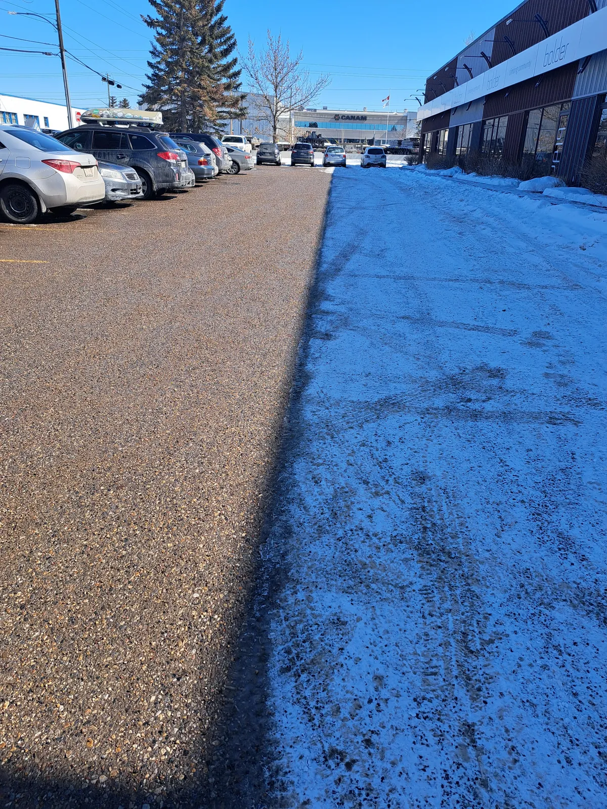 The line where the sun reaches in the middle of the day