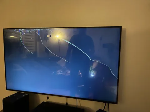 Mom won a new TV, was met with this when she turned it on.