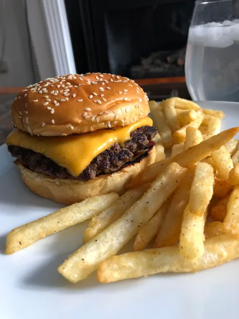 [homemade] cheeseburger n fries