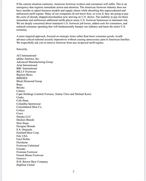 Nike, Adidas and other sneaker brands write letter to Trump for tariff exemption