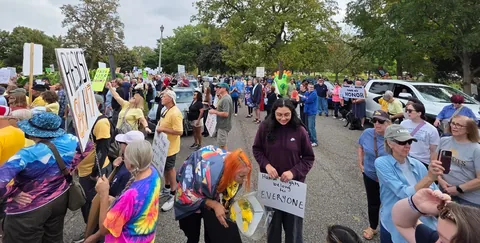 No Kings protest photos from the Quad Cities (Davenport, Iowa)