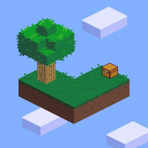 What if Minecraft Skyblock was an isometric pixel art game?