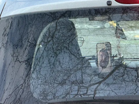 [OC] on FaceTime while driving. Car was swerving around and when I got to the red light, I saw…