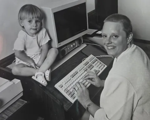 My mom and I in 1995