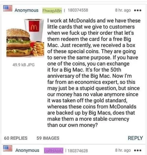 Gold Standard < Big Mac Standard
