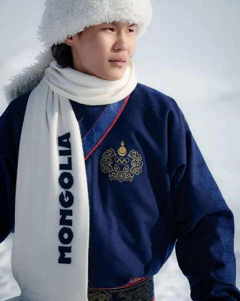 Team Mongolias winter olympics outfits