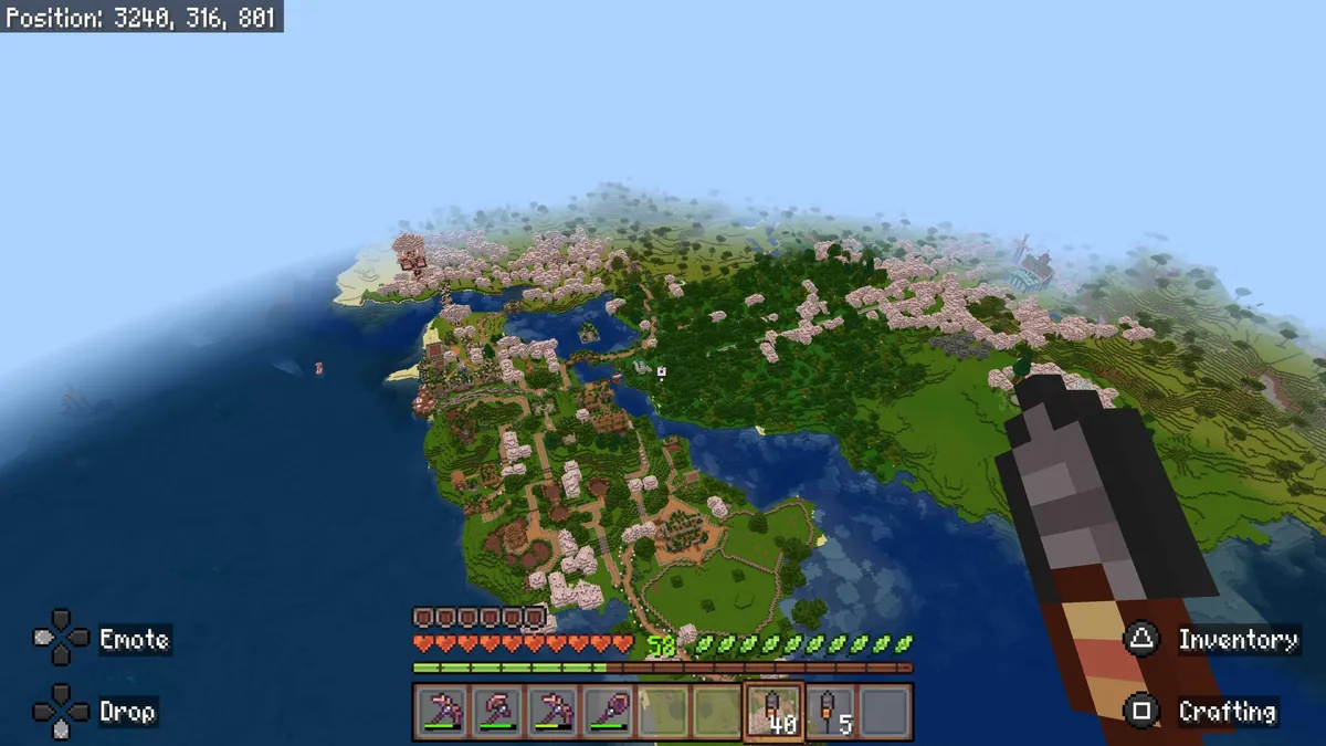 My survival world that I currently cannot play (thanks Mojang!)
