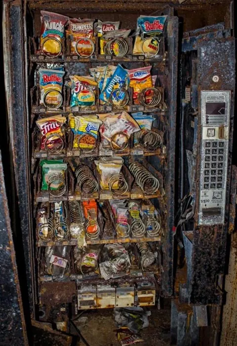 (not mine) Abandoned snack machine, late 80s-early 90s judging by the brands on display