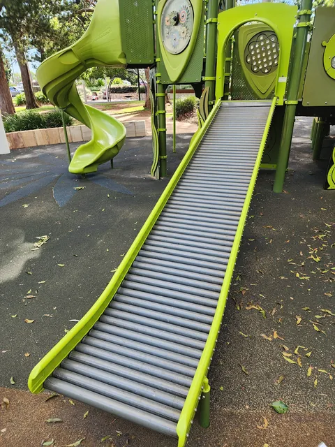 This slide is made of rollers