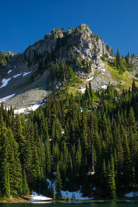 Crystal Mountain from Crystal Lake, WA State, USA [4016x6016] [OC]