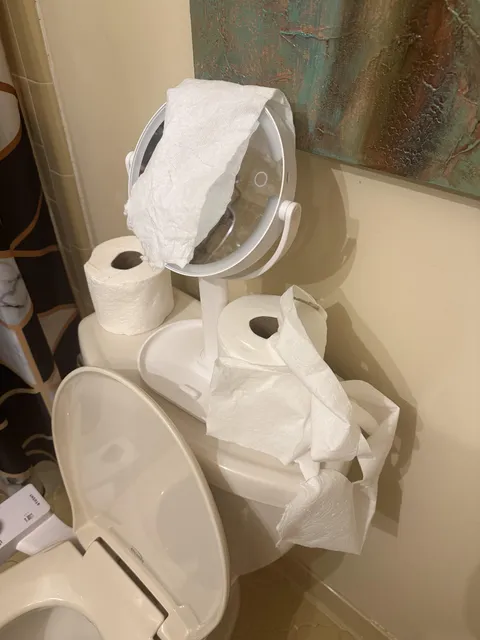 After 12 year-old son uses the bathroom