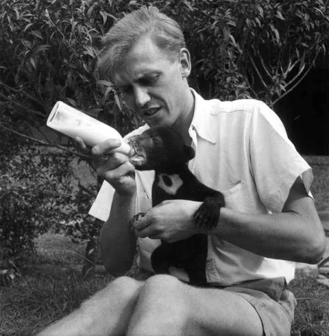 The first adventures photos of David Attenborough, in 1950s.