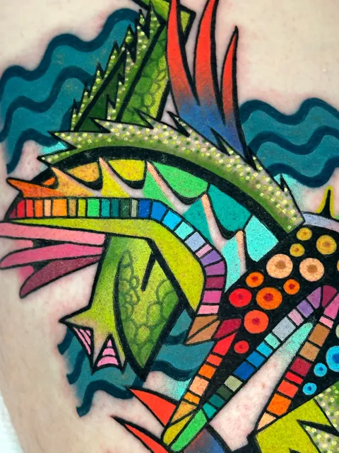 Killer Croc collab done by KT Chidgey &amp; Mike Boyd @ Royal Legion in ATX