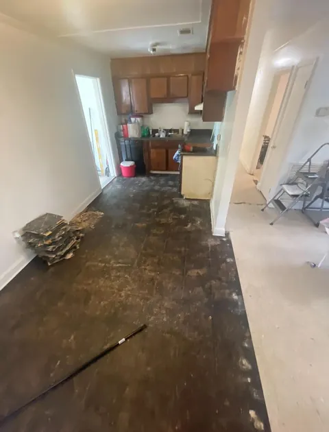 Upcycled some bowling alley lanes for flooring in my renovation project!