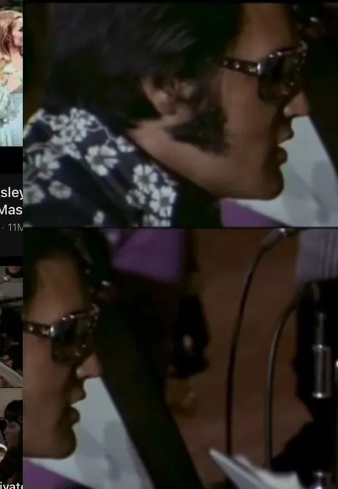 Elvis just having a regular convo with his girls in 1973