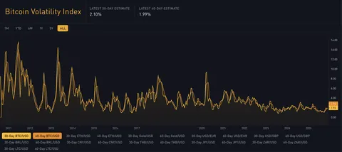 Today Bitcoin's volatility is a fraction of what it's used to be. If you're noob, this is nothing.