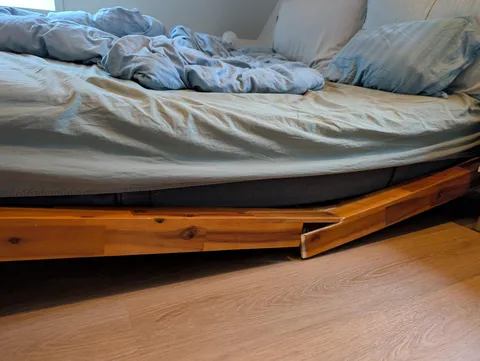 My bed snapped in half during the night