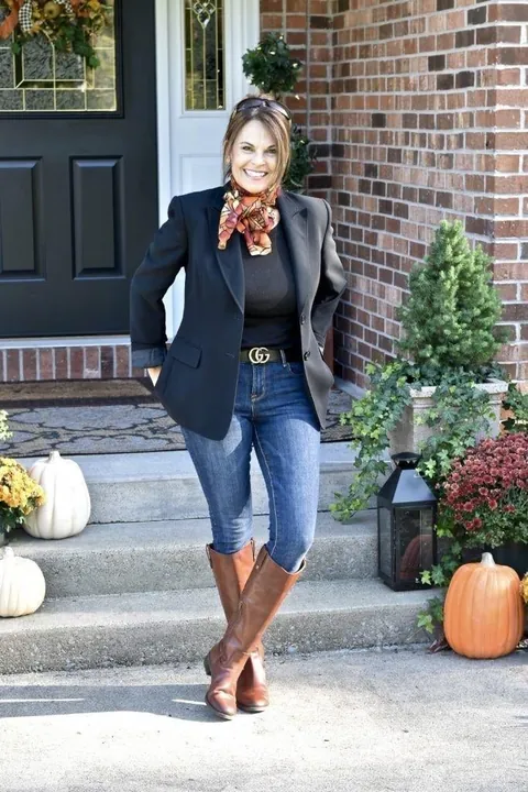 Are skinny jeans tucked into tall boots unfashionable?