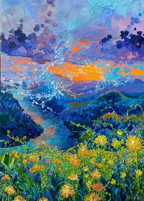 Somewhere in Alsace, me, acrylic, 2022