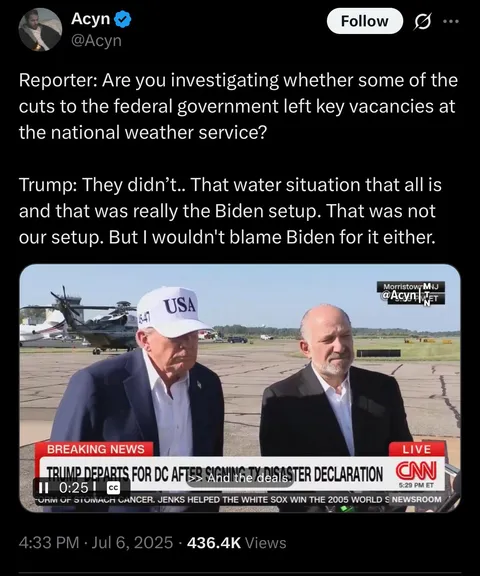 “Cut services that greatly benefit US citizens,” “blame Democrats when disaster strikes,” rinse and repeat!