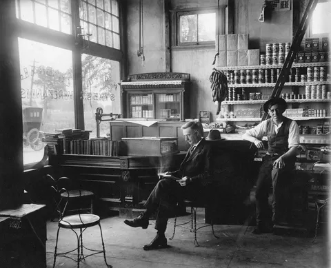 1920s Inside a general store.
