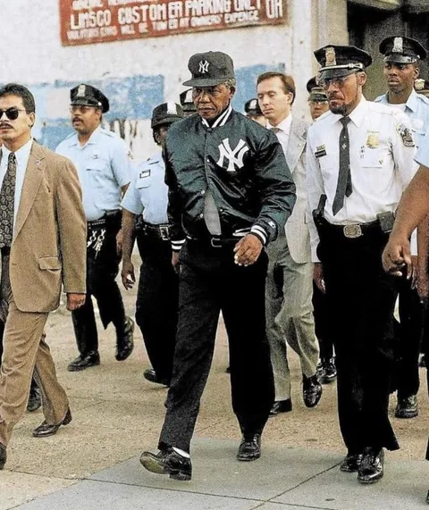 Nelson Mandela visiting New York in 1990 after spending 27 years in jail.