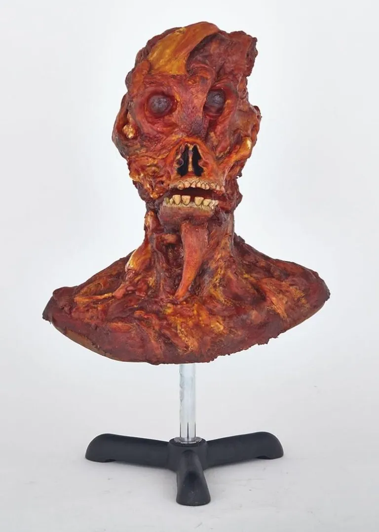 Some props for the demons, including some unused ones, in the movie Jacob’s Ladder (1990)