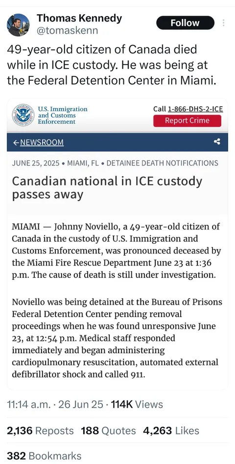 ICE is killing Canadians