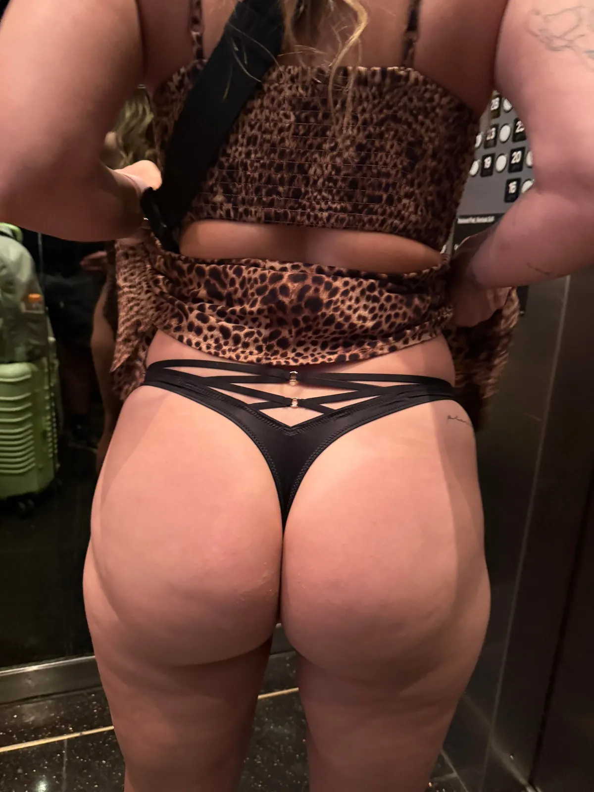 Hotel lobbies and elevators are way more fun when you flash