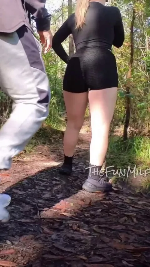 He made me stop in the middle of the trail and then did this! [GIF]