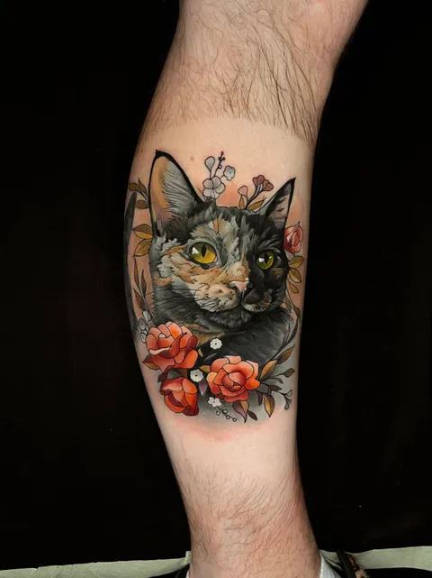 My Cat Mocha by Curtis Aldrich, Built 4 Speed Tattoos, Orlando FL