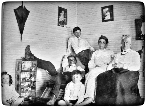 In 1903 my great grandparents family went on holiday from Long Island to Florida. In a journal they wrote several times about the heat. You can almost feel their no-AC exhaustion in this photo.